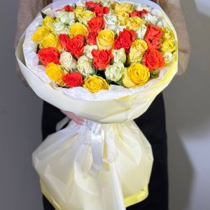 51 роза яркий микс (35 см) Кения